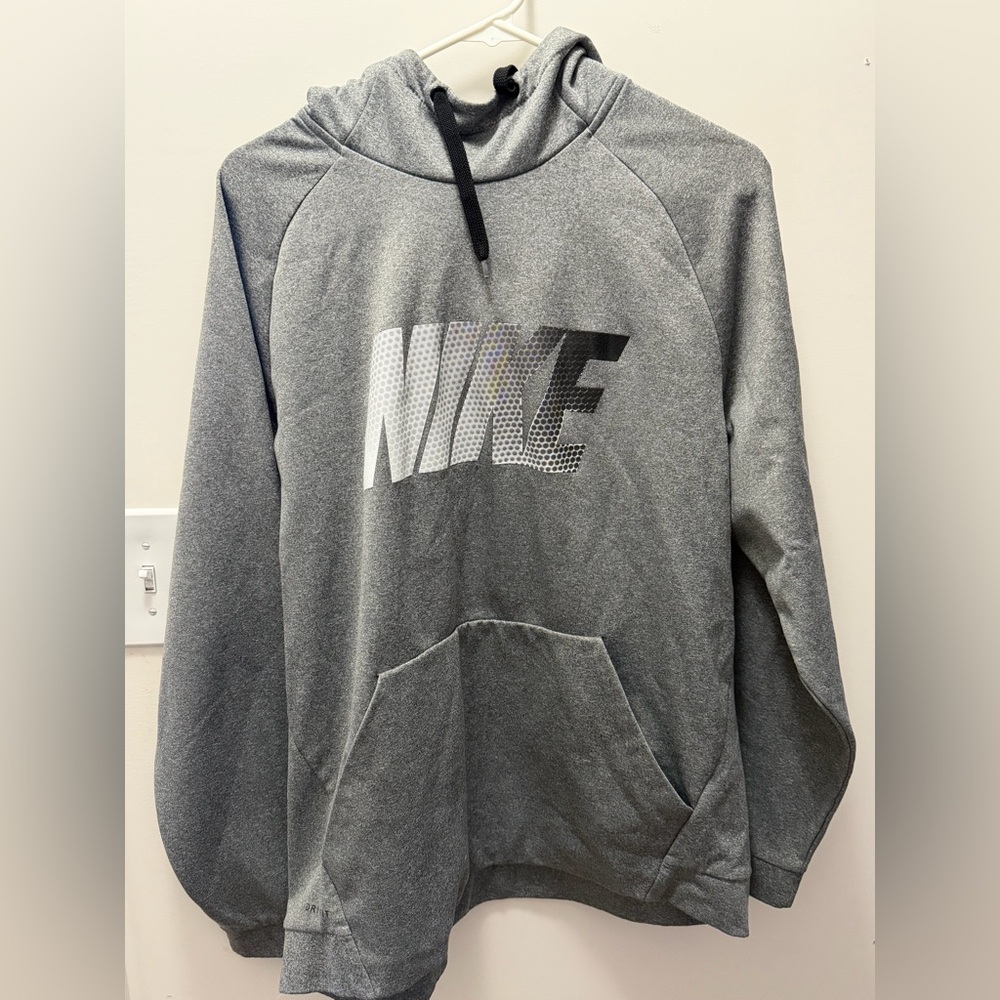 Nike Men’s Gray Pullover Hoodie - Performance Logo